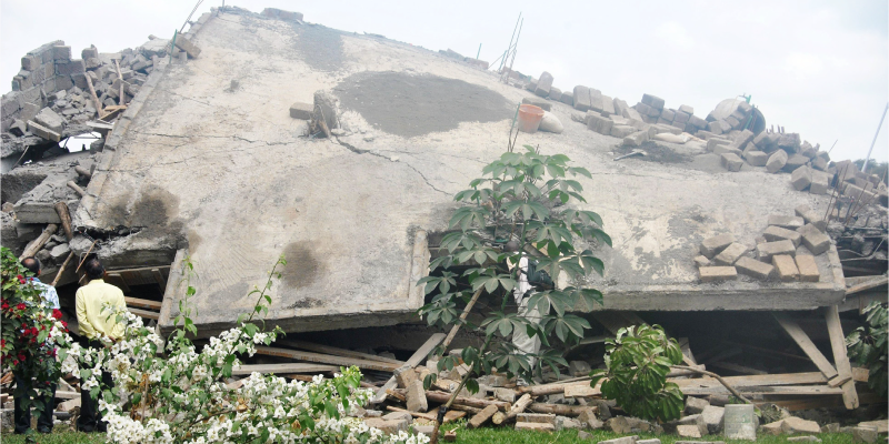 A building that collapsed in Lang'ata