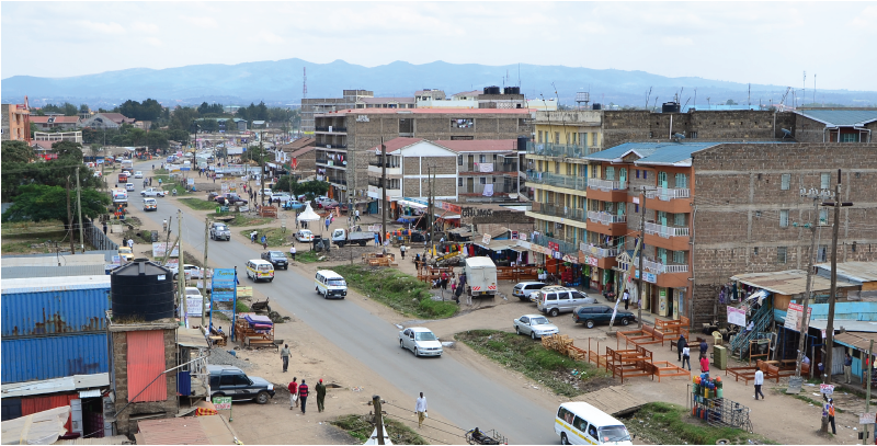Rongai town, one of the sattelite towns that has grown so fast and encroached into areas which were previously wildlife zones.