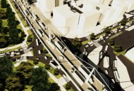 An artists impression of the elevated Uhuru Highway